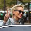 Sharon Stone visite Paris incognito. L'actrice américaine est allée déjeuner au restaurant La Société à Saint-Germain puis a eu le droit a une visite privée du Musée Picasso. Paris, le 17 septembre 2015