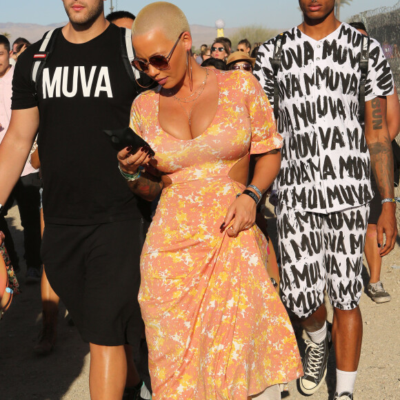 Amber Rose lors du 3ème jour du festival de musique Coachella en Californie, le 17 avril 2016