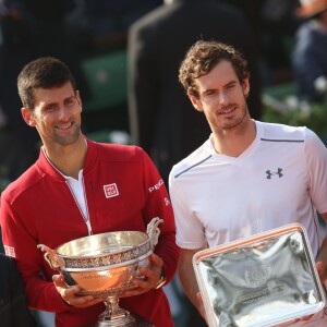 Jean Gachassin, Novak Djokovic, Andy Murray - Novak Djokovic remporte les Internationaux de France de tennis de Roland Garros face à Andy Murray le 5 Juin 2016. © Jacovides - Moreau /Bestimage