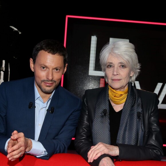 Exclusif - Enregistrement de l'émission "Le Divan" présentée par Marc-Olivier Fogiel avec la chanteuse Françoise Hardy en invitée, le 29 janvier 2016. © Dominique Jacovides / Bestimage