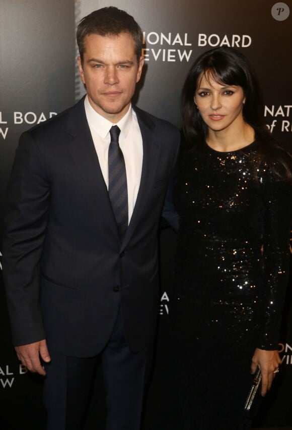 Matt Damon, Luciana Barroso à la soirée ‘2015 National Board Of Review' à Cipriani à New York, le 5 janvier 2015