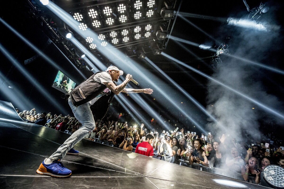 Photo Chris Brown en concert à Stockholm en Suède le 2 juin 2016