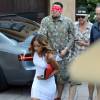 Exclusif - Chris Brown fête sa sortie de prison lors d'une soirée dans une maison à Beverly Hills, le 5 juin 2014. Sa petite-amie, Karrueche Tran et des amis l'ont emmené jusqu'à la fête les yeux bandés! Parmi les invités, il y avait Amber Rose et le rappeur T-Pain.