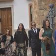 Andrea Casiraghi et Tatiana Santo Domingo, nièce du marié, au mariage de Lady Charlotte Wellesley et Alejandro Santo Domingo le 28 mai 2016 en l'église Notre-Dame de l'Incarnation à Illora, près de Grenade en Espagne.