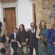 Andrea Casiraghi et Tatiana Santo Domingo, nièce du marié, au mariage de Lady Charlotte Wellesley et Alejandro Santo Domingo le 28 mai 2016 en l'église Notre-Dame de l'Incarnation à Illora, près de Grenade en Espagne.
