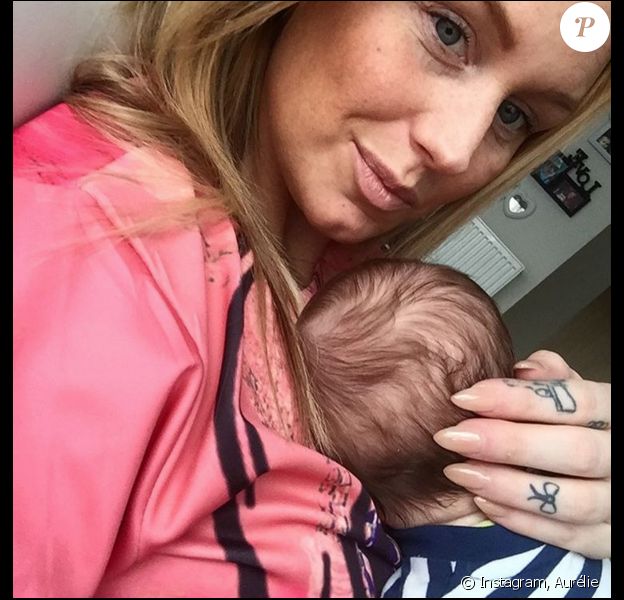 Aurélie Van Daelen et son fils Pharell sur Instagram