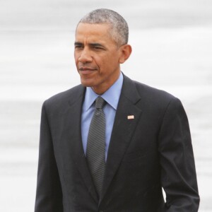 Le président Barack Obama arrive à l'aéroport JFK à New York. Le président des Etats-Unis est l'invité de l'émission "Tonight Show with Jimmy Fallon". Le 8 juin 2016