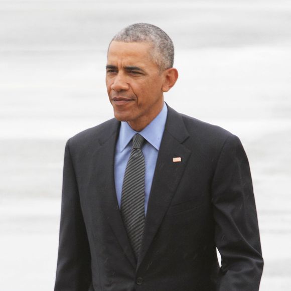 Le président Barack Obama arrive à l'aéroport JFK à New York. Le président des Etats-Unis est l'invité de l'émission "Tonight Show with Jimmy Fallon". Le 8 juin 2016