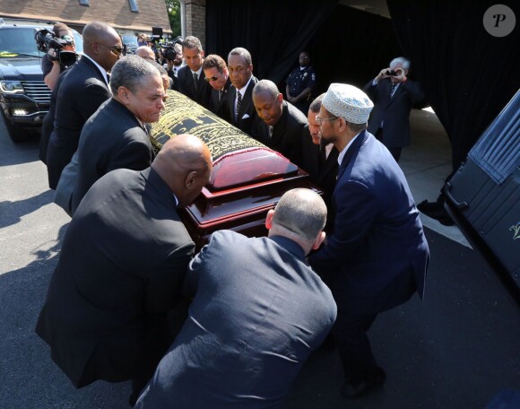 Cérémonie religieuse avant l'inhumation - Obsèques de Mohamed Ali, à Louisville, le 10 juin 2016
