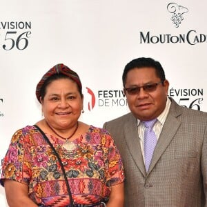 Rigoberta Menchu et son mari - Cérémonie d'ouverture du 56ème Festival de télévision de Monte-Carlo, le 12 juin 2016. © Bruno Bebert/Bestimage  Opening ceremony of the 56th Monte Carlo Television Festival, in Monaco, on June, 12th 2016.12/06/2016 - Monte-Carlo