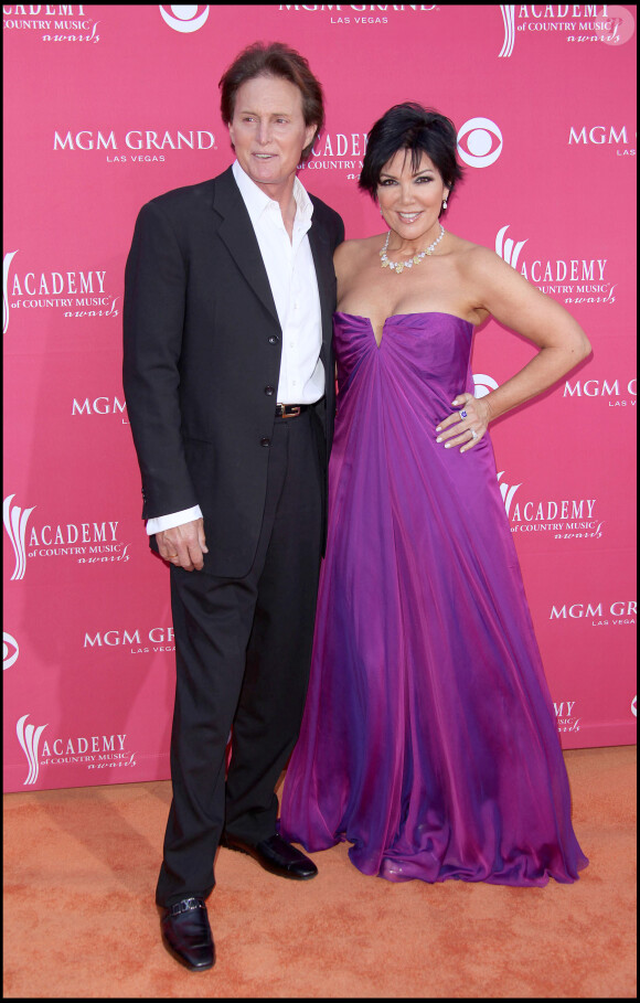 Kris et Bruce Jenner lors de la 44e cérémonie annuelle des Academy of Country Music Awards à Las Vegas, le 5 avril 2009