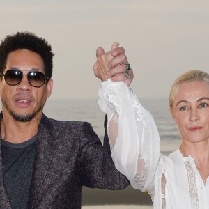 JoeyStarr (Joey Starr) et Emmanuelle Béart (Présidente du jury) - Dîner d'ouverture au profit de l'association "Enfants du soleil" pendant le 30ème Festival du film de Cobourg en France le 9 juin 2016. © Coadic Guirec/Bestimage