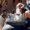 Jamel Debbouze, Claude Rich, Christian Clavier et Gérard Depardieu dans Astérix et Obélix : Mission Cléopâtre