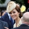 Kate Middleton, duchesse de Cambridge, à la garden party annuelle du secrétaire d'Etat pour l'Irlande du Nord au château de Hillsborough à Belfast le 14 juin 2016