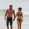 Exclusif - AnnaLynne McCord et son compagnon Dominic Purcell en vacances sur la plage de Manly a Sydney en Australie le 2 janvier 2014.  Exclusive - For Germany call for price - AnnaLynne McCord and Dominic Purcell are still together despite those rumours and are bith looking very fit. Seen here enjoying a swim at Sydneys Manly Beach on the 2nd Jan 201402/01/2014 - Sydney