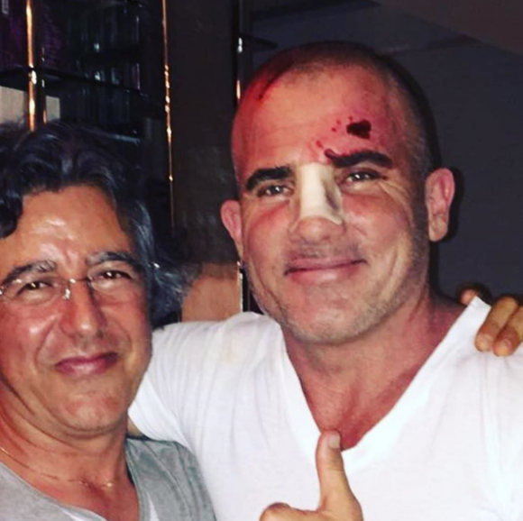 Dominic Purcell et le médecin marocain qui l'a soigné après son accident de plateau sur le tournage de la 5e saison de Prison Break. Photo publiée sur Instagram, le 7 juin 2016