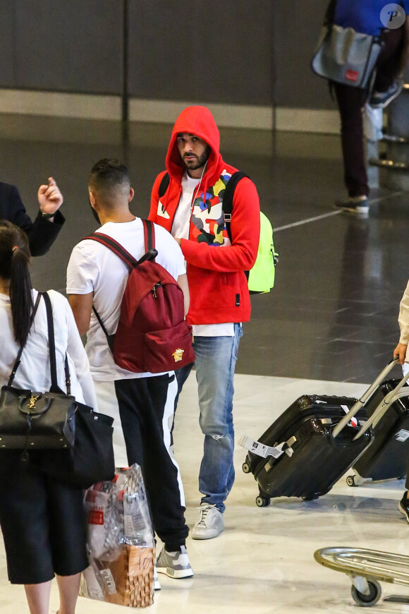 Karim Benzema à l'aéroport Roissy Charles-de-Gaulle. Le 16 juin 2016.