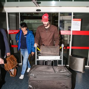 Keanu Reeves à l'aéroport Roissy Charles-de-Gaulle. Roissy, le 16 juin 2016.