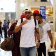 Semi-exclusif - No Web No Blog - Karim Benzema arrive a l'aéroport de LAX à Los Angeles, le 15 juin 2016, pour son vol retour vers la France après avoir passé des vacances avec son ami le joueur de football brésilien Neymar.15/06/2016 - Los Angeles