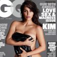 Kim Kardashian en couverture du nouveau numéro du magazine GQ. Photo par Mert Alas et Marcus Piggott.