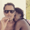 Hapsatou Sy et son compagnon Vincent Cerutti prennent la pose. Mai 2016.