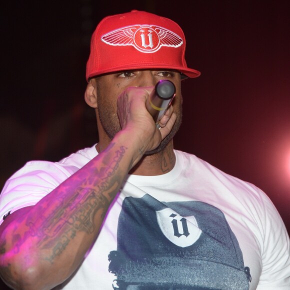 Le chanteur Booba en aftershow au Vip Room a Paris le 13 novembre 2013.