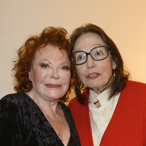 Exclusif - Nana Mouskouri et Régine - People en backstage du concert de Régine au théâtre des Folies Bergère à Paris le 14 février 2016. © Coadic Guirec/Bestimage