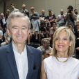 Bernard Arnault et sa femme Hélène au défilé Dior Homme prêt-à-porter masculin printemps-été 2017 au Tennis Club de Paris, le 25 juin 2016. © Olivier Borde/Bestimage