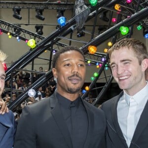 A$AP Rocky, Hopper Jack Penn (Fils de Sean Penn et Robin Wright), Michael B. Jordan et Robert Pattinson au défilé Dior Homme prêt-à-porter masculin printemps-été 2017 au Tennis Club de Paris, le 25 juin 2016. © Olivier Borde/Bestimage