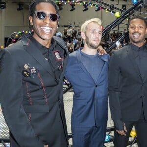 A$AP Rocky, Hopper Jack Penn (Fils de Sean Penn et Robin Wright), Michael B. Jordan et Robert Pattinson au défilé Dior Homme prêt-à-porter masculin printemps-été 2017 au Tennis Club de Paris, le 25 juin 2016. © Olivier Borde/Bestimage