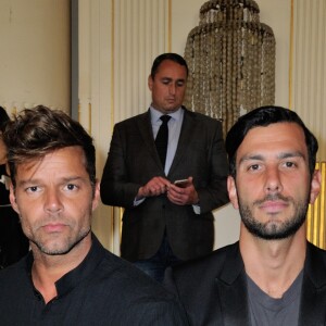 Jwan Yosef et Ricky Martin au défilé Balmain le 25 juin à Paris