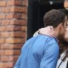 Exclusif - Jamie Dornan et Dakota Johnson s'embrassent sur le tournage de "Cinquante nuances plus sombres" à Vancouver, le 20 juin 2016.