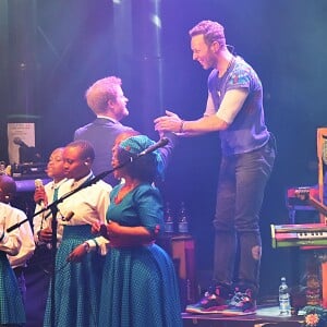 Chris Martin (Coldplay) et le prince Harry - Concert caritatif de la Fondation "Sentebale" à Kensington Palace à Londres, le 28 juin 2016