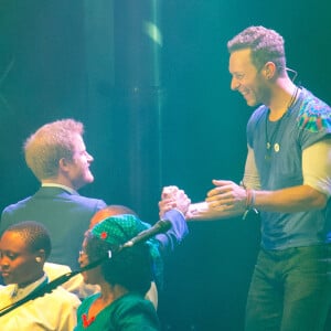 Chris Martin (Coldplay) et le prince Harry - Concert caritatif de la Fondation "Sentebale" à Kensington Palace à Londres, le 28 juin 2016