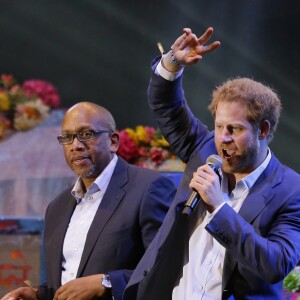 Le prince Harry et le prince Seeiso du Lesotho - Concert caritatif de la Fondation "Sentebale" à Kensington Palace à Londres, le 28 juin 2016