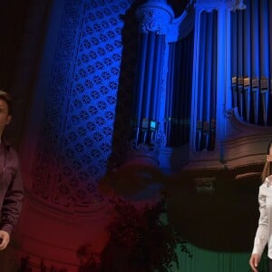 Exclusif - Fabienne Carat avec Flavie Le Boucher (Rubie) et Esteban Perroy (Violet) interprètent un spectacle d'improvisations "Colors" - Election de Miss Ile-de-France 2016 dans la salle Gaveau à Paris, France, le 29 juin 2016. © Giancarlo Gorassini/Besimage