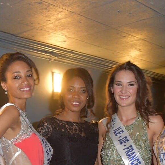 Exclusif - Fanny Harcaut , Miss Ile-de-France 2015 et Flora Coquerel, Miss France 2014 entre des candidates à l'élection de Miss Ile-de-France 2016 - Election de Miss Ile-de-France 2016 dans la salle Gaveau à Paris, France, le 29 juin 2016. © Giancarlo Gorassini/Besimage