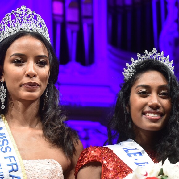 Exclusif - Flora Coquerel, Miss France 2014 et Miss Ile-de-France 2016, Meggy Pyaneeandee, représentera la région capitale à l'élection de miss France et Fanny Harcaut , Miss Ile-de-France 2015 - Election de Miss Ile-de-France 2016 dans la salle Gaveau à Paris, France, le 29 juin 2016. © Giancarlo Gorassini/Besimage