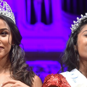 Exclusif - Flora Coquerel, Miss France 2014 et Miss Ile-de-France 2016, Meggy Pyaneeandee, représentera la région capitale à l'élection de miss France - Election de Miss Ile-de-France 2016 dans la salle Gaveau à Paris, France, le 29 juin 2016. © Giancarlo Gorassini/Besimage