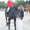 Iman Perez sur Power de Puychety (le cheval du film Jappeloup), Virginie Coupérie-Eiffel - Détente - Longines Paris Eiffel Jumping à la plaine de Jeux de Bagatelle à Paris, le 2 juillet 2016. © Borde-Veeren/Bestimage