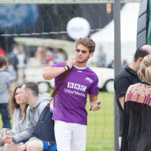 Exclusif - Rayane Bensetti en partance après quelques heures au tournoi Media's Cup à Meudon. Le 2 juillet 2016