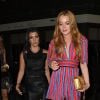 Kourtney Kardashian et Lindsay Lohan se rendent à "Ours" restaurant à Londres, le 8 juin 2016.
