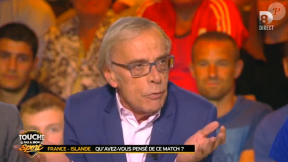 Flora Coquerel et la blague coquine de Dominique Grimault dans "Touche pas à mon sport" sur D8, le 4 juillet 2016.