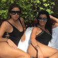 Kourtney Kardashian et sa copine Larsa Pippen passent le week-end à Miami à l'occasion de la fête de l'Indépendance Américaine. Photo publiée sur Instagram, le 4 juillet 2016