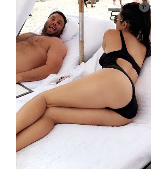 Kourtney Kardashian et son ami David Grutman passent le week-end à Miami à l'occasion de la fête de l'Indépendance Américaine. Photo publiée sur Instagram, le 4 juillet 2016