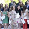 La reine Letizia remet les prix Iberdrola à Madrid le 5 juillet 2016.
