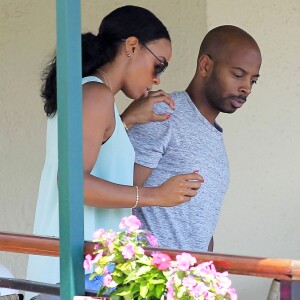 Exclusif - Kelly Rowland et son mari Tim Whiterspoon déjeunent à Los Angeles, le 29 juin 2016.