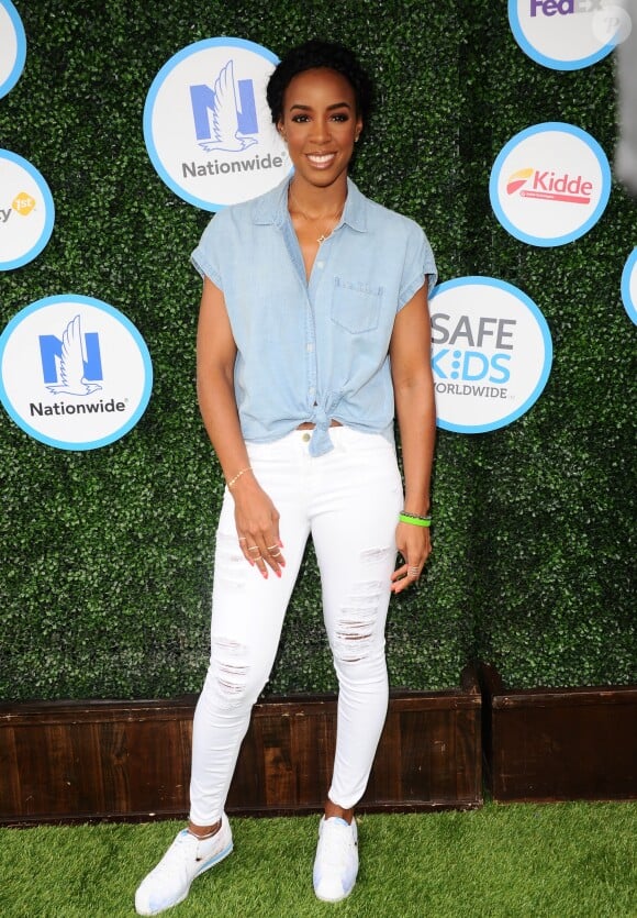 Kelly Rowland à la journée Safe Kids Day aux studios Smashbox à Culver City, le 22 avril 2016 © Dave Longendyke/Globe Photos via Bestimage