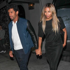 La chanteuse Ciara et son fiancé Russell Wilson sont allés dîner au Craig's restaurant à Los Angeles, le 23 juin 2016.