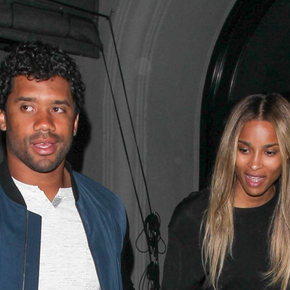 La chanteuse Ciara et son fiancé Russell Wilson sont allés dîner au Craig's restaurant à Los Angeles, le 23 juin 2016.